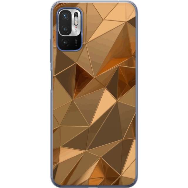 Mobilskal till Xiaomi Redmi Note 10 5G med 3D Guld motiv