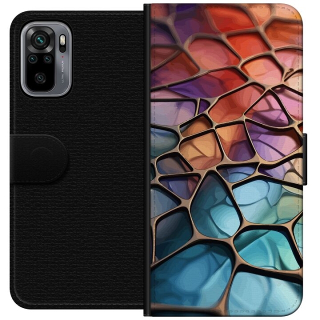 Plånboksfodral till Xiaomi Redmi Note 10S med Metalliskt mönster motiv