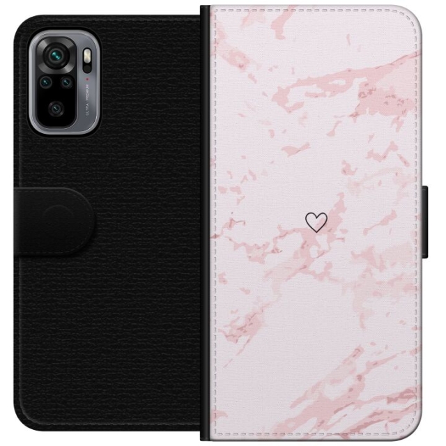 Plånboksfodral till Xiaomi Redmi Note 10S med Rosa Hjärta motiv