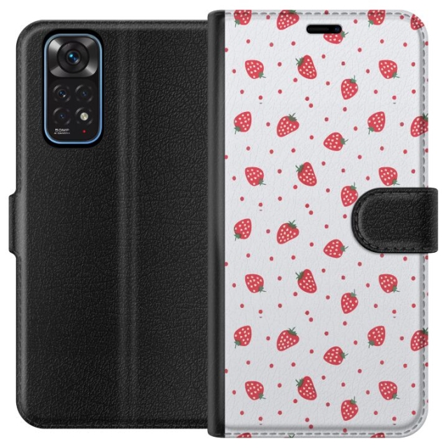 Plånboksfodral till Xiaomi Redmi Note 11 med Jordgubbar motiv