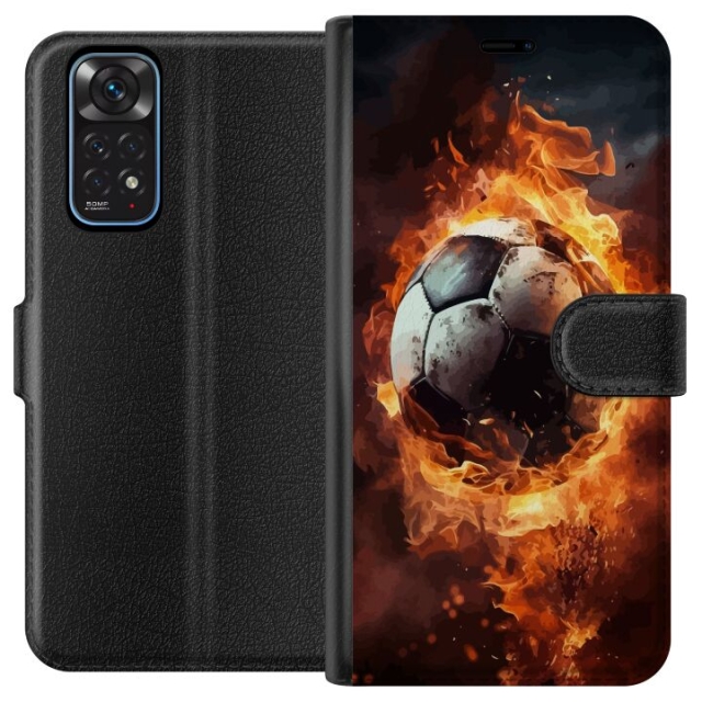 Plånboksfodral till Xiaomi Redmi Note 11 med Fotboll motiv