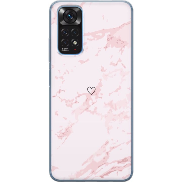 Mobilskal till Xiaomi Redmi Note 11 med Rosa Hjärta motiv