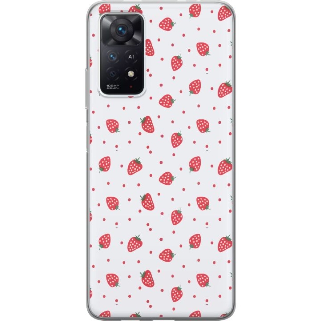 Mobilskal till Xiaomi Redmi Note 11 Pro 5G med Jordgubbar motiv