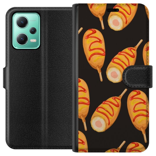 Plånboksfodral till Xiaomi Redmi Note 12 med Kycklingklubba motiv