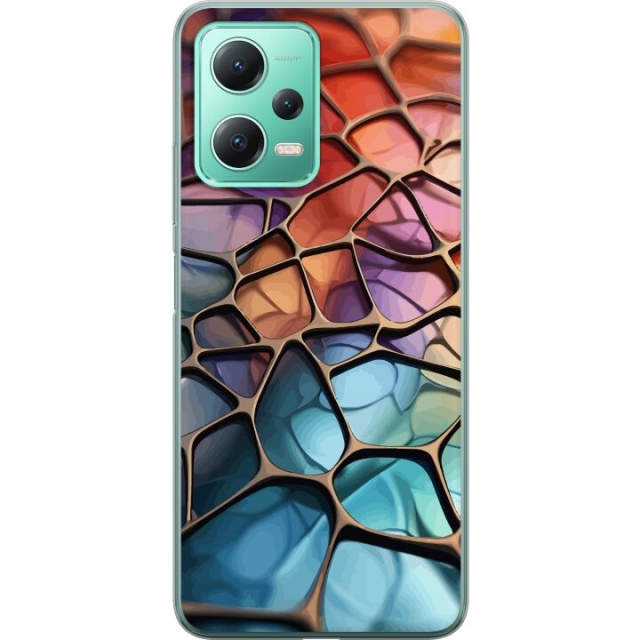 Mobilskal till Xiaomi Redmi Note 12 med Metalliskt mönster motiv