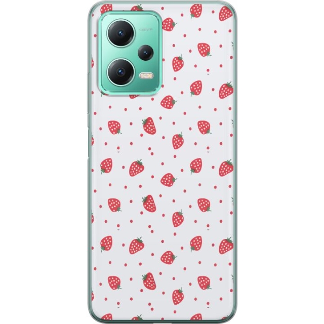 Mobilskal till Xiaomi Redmi Note 12 med Jordgubbar motiv