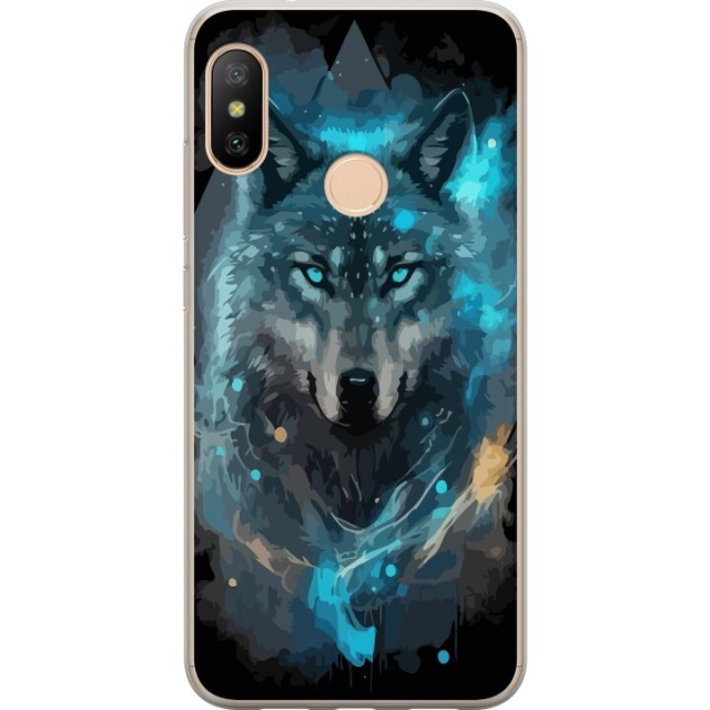 Mobilskal till Xiaomi Redmi 6 Pro med Varg motiv