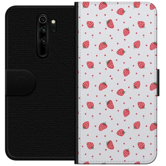 Plånboksfodral till Xiaomi Redmi Note 8 Pro  med Jordgubbar motiv