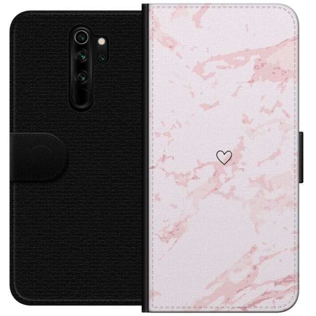 Plånboksfodral till Xiaomi Redmi Note 8 Pro  med Rosa Hjärta motiv