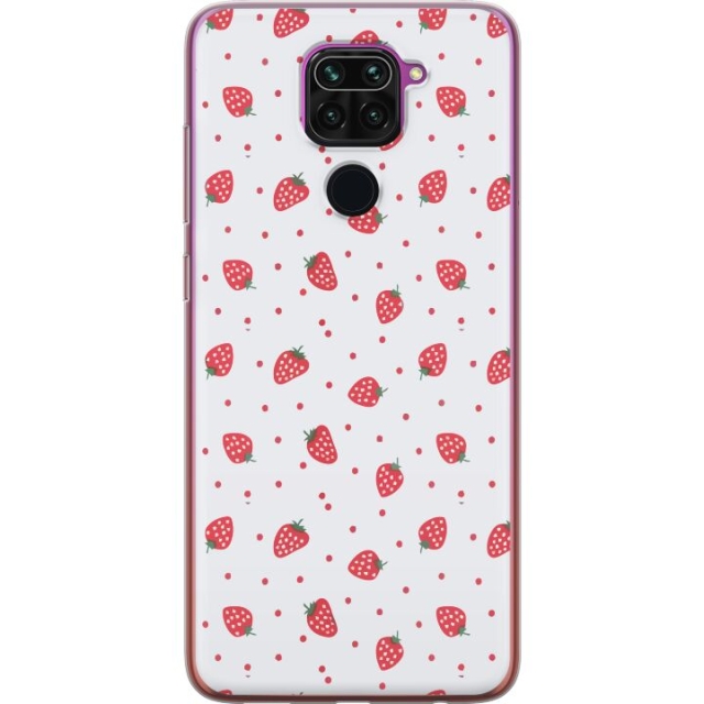 Mobilskal till Xiaomi Redmi Note 9 med Jordgubbar motiv