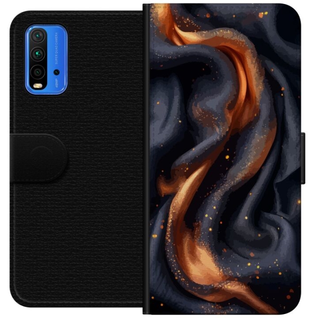 Plånboksfodral till Xiaomi Redmi Note 9 4G med Eldigt silke motiv
