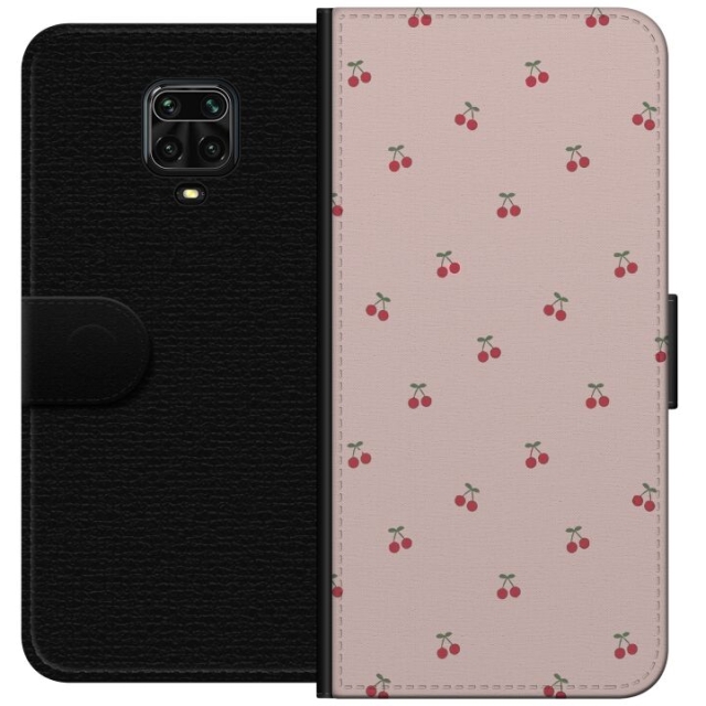 Plånboksfodral till Xiaomi Redmi Note 9S med Körsbär motiv