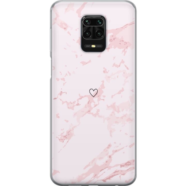 Mobilskal till Xiaomi Redmi Note 9S med Rosa Hjärta motiv