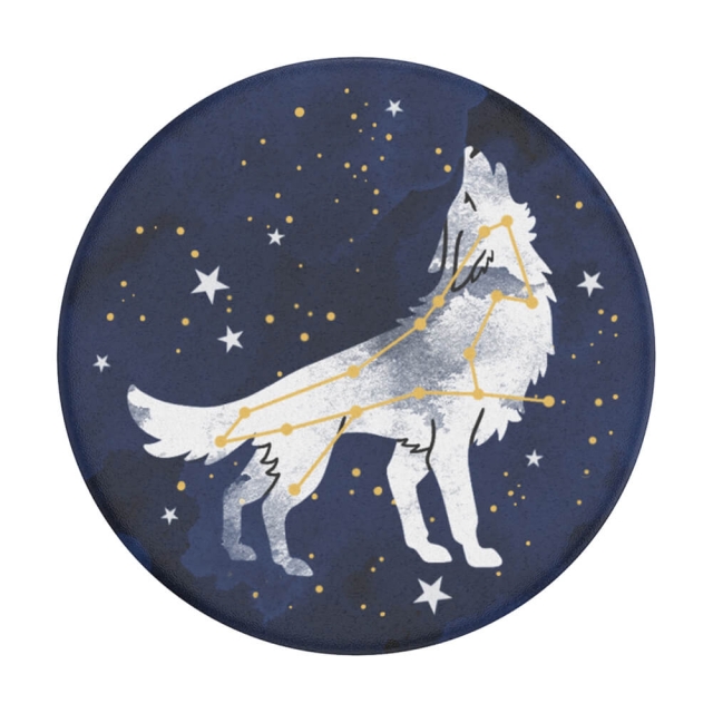PopSockets Sirius Wolf Avtagbart Grip med Ställfunktion