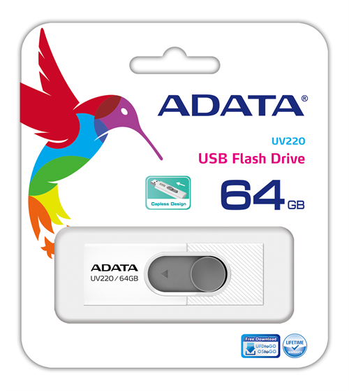 adata UV220 64GB white/grey USB 2.0