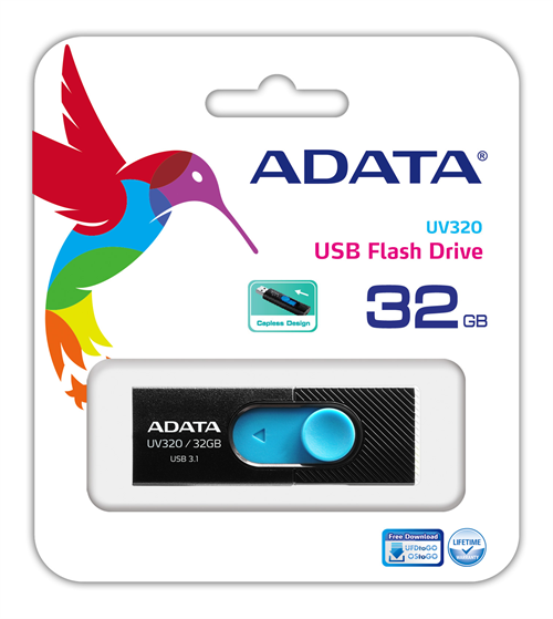 adata UV320 32GB black/blue USB 3.1