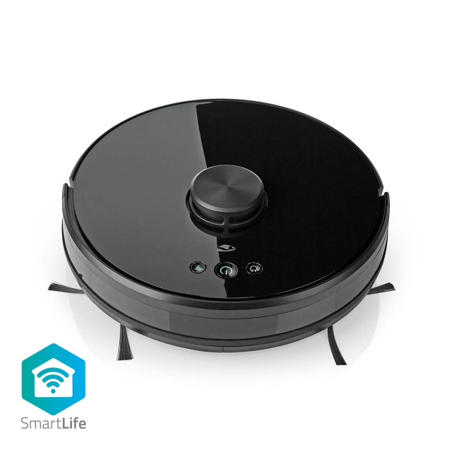 Nedis SmartLife Robot Dammsugare | Lasernavigation | Wi-Fi | Kapacitet insamlingsreservoir: 0.6 l | Automatisk laddning | Maximal användningstid: 2 timmar | Svart | Android™ / IOS