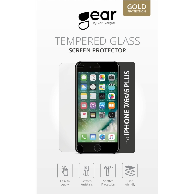 Gear Skärmskydd 2.5D Gold Case Friendly - iPhone 6 / 7 / 8 Plus
