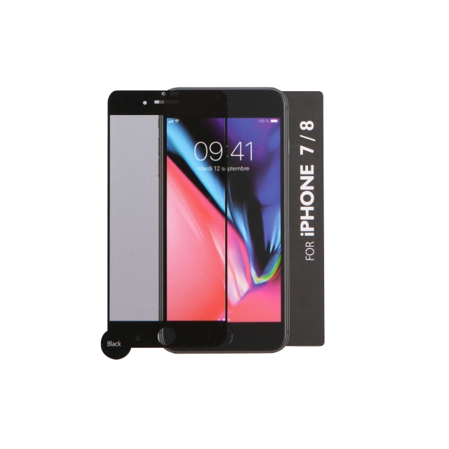 Gear Skärmskydd 3D Platinum Kurvat Glas Svart Ram - iPhone 6 / 7 / 8 / SE20 /22