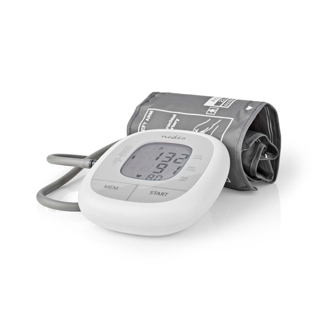 Nedis Blodtrycksmätare | Arm | LCD | 22 - 42 cm | Minnesplatser: 60 | Vit