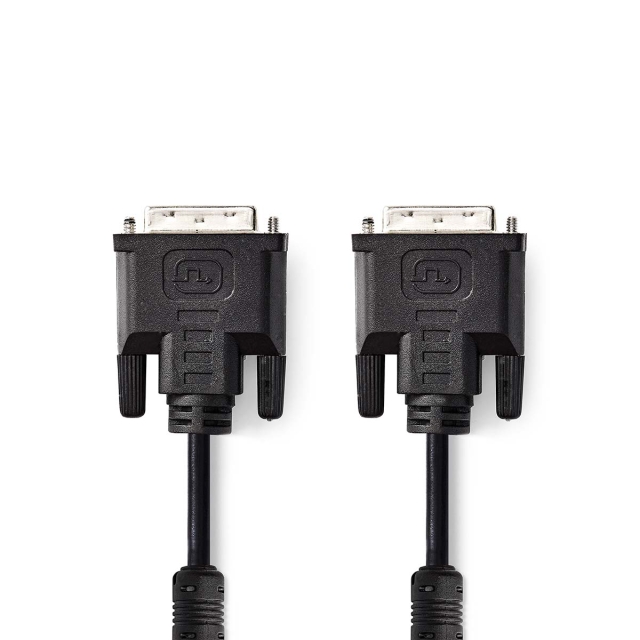 Nedis DVI-kabel | DVI-I 24+5-Pin Hane | DVI-I 24+5-Pin Hane | 2560x1600 | Nickelplaterad | 2.00 m | Rak | PVC | Svart | Kuvert