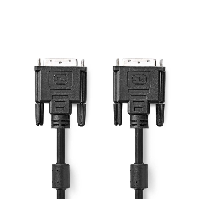 Nedis DVI-kabel | DVI-D 24+1-Pin Hane | DVI-D 24+1-Pin Hane | 2560x1600 | Nickelplaterad | 2.00 m | Rak | PVC | Svart | Kuvert