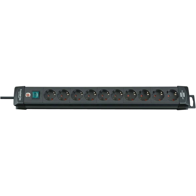 brennenstuhl Grendosa Premium-Line 10-Way 3.00 m Svart - Jordad Kontakt TYPE F