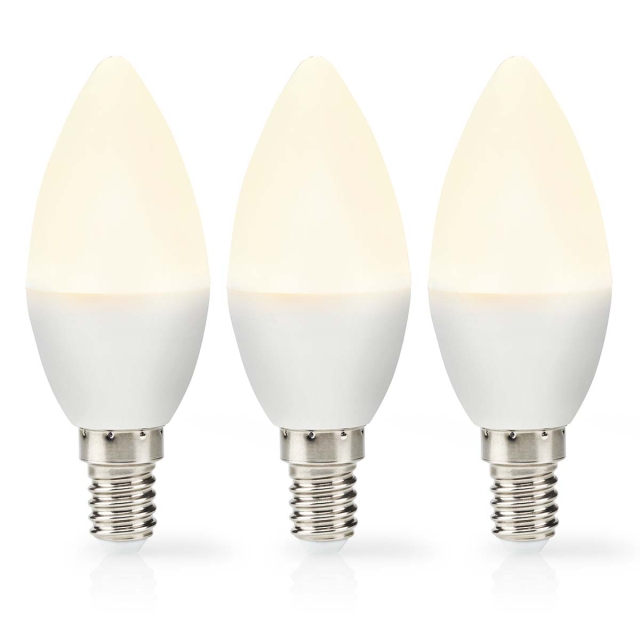 Nedis LED-lampa E14 | Ljus | 2.8 W | 250 lm | 2700 K | Varm Vit | Matt | 3 st
