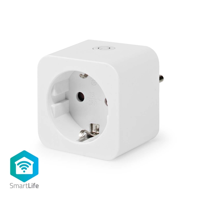 Nedis SmartLife Smart Plug | IP21 | Strömmätare | 3680 W | Type F (CEE 7/3) | 0 - 55 °C | Android™ / IOS | Vit | 1 st