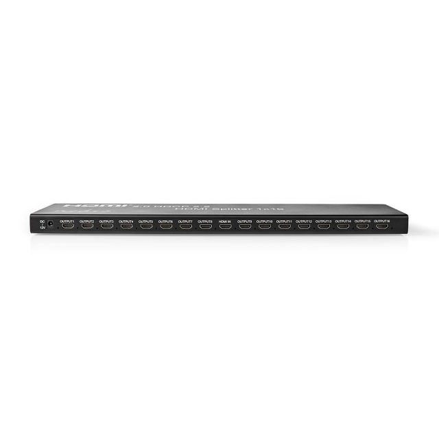 Nedis HDMI ™ Splitter | 16 port(s) | USB-A Female / 16x HDMI™ Output | 4K@60Hz | 18 Gbps | Metall | Antracit