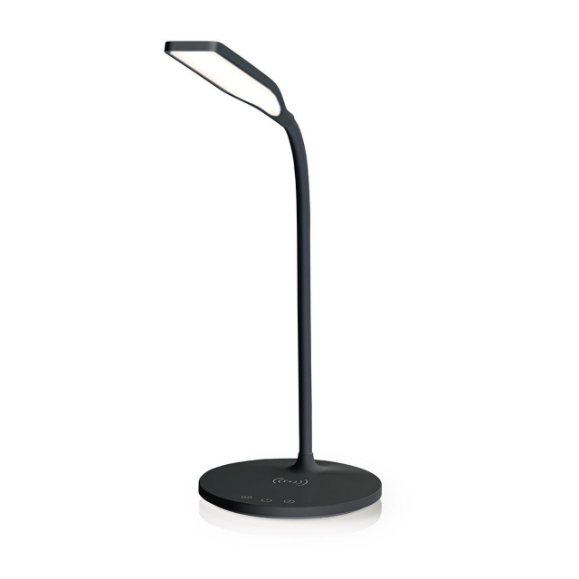 Nedis LED-lampa med trådlös laddare | Dimmer - På enhet | LED / Qi | 10 W | Med dimning | Kall Vit / Natural White / Varm Vit | 2700 - 6500 K