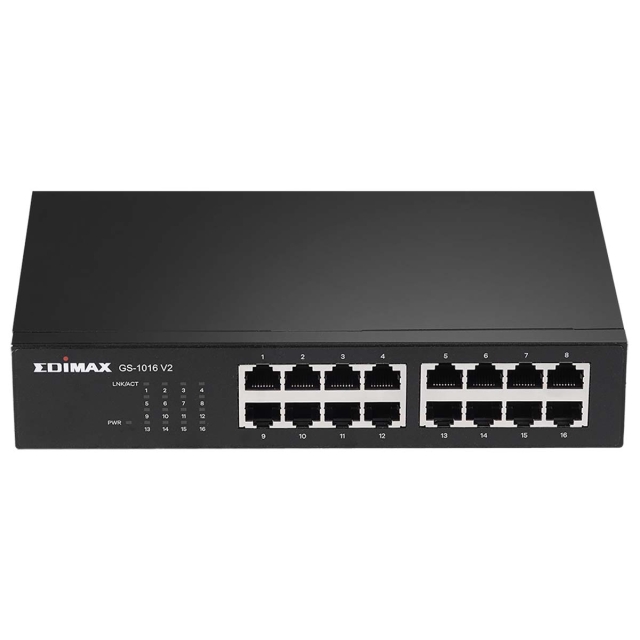Edimax 16-portars Gigabit Switch Svart