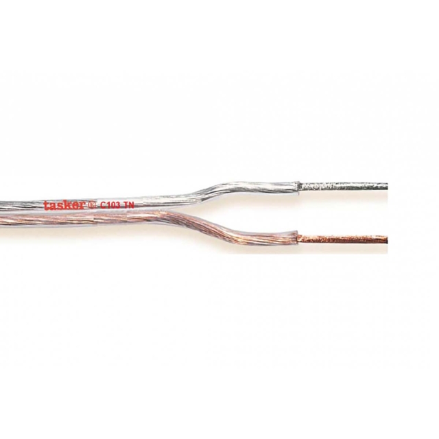 Tasker Högtalarkabel på Rulle 2x 0.22 mm² 100 m Transparent
