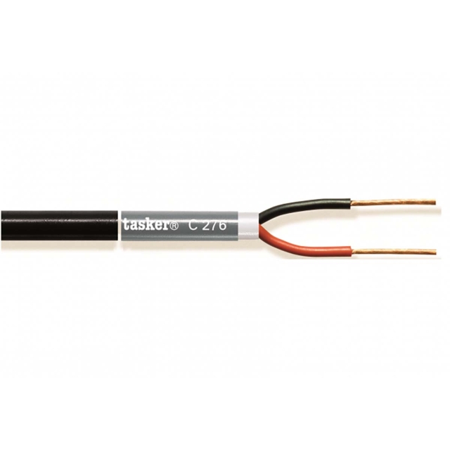 Tasker Högtalarkabel på Rulle 2x 2.50 mm² 100 m Svart