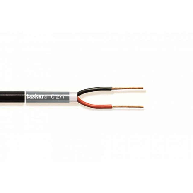 Tasker Högtalarkabel på Rulle 2x 4.00 mm² 50 m Svart