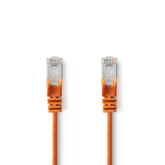 Nedis CAT5e nätverkskabel | SF/UTP | RJ45 hane | RJ45 hane | 7.50 m | Rund | PVC | Orange | Plastpåse