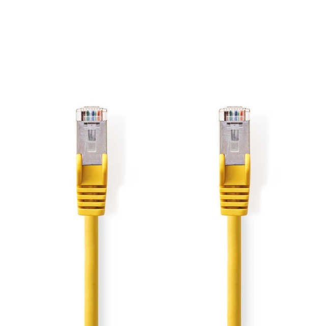Nedis CAT5e nätverkskabel | SF/UTP | RJ45 hane | RJ45 hane | 20.0 m | Rund | PVC | Gul | Plastpåse