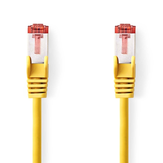 Nedis CAT6 Nätverkskabel | RJ45 hane | RJ45 hane | S/FTP | 3.00 m | Rund | LSZH | Gul | Kuvert