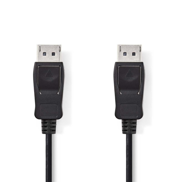 Nedis Displayport-kabel | DisplayPort Hane | DisplayPort Hane | 4K@60Hz | Guldplaterad | 3.00 m | Rund | PVC | Svart | Låda