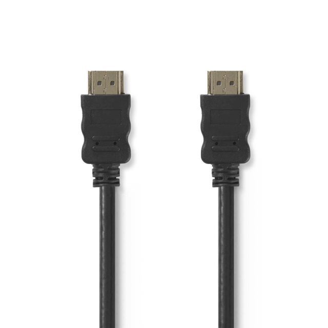 Nedis High Speed HDMI ™ kabel med Ethernet | HDMI™ Kontakt | HDMI™ Kontakt | 4K@30Hz | 18 Gbps | 50.0 m | Rund | PVC | Svart | Tag