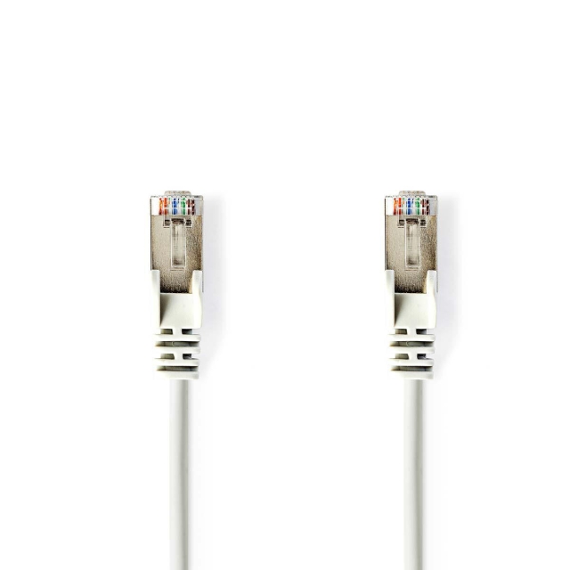 Nedis CAT5e nätverkskabel | SF/UTP | RJ45 hane | RJ45 hane | 3.00 m | Rund | PVC | Vit | Blister