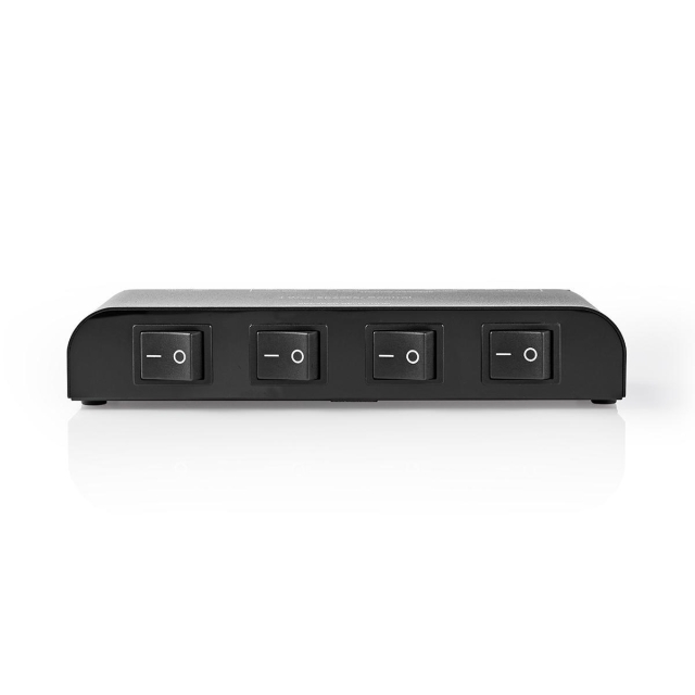 Nedis Högtalar kontrollboxen | 4-Port port(s) | Terminalklämmor | Högtalarimpedans: 4-16 Ohm | Maxlast per Kanal: 200 W | Aluminium | Svart
