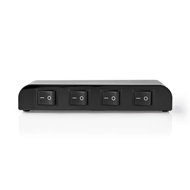 Nedis Högtalar kontrollboxen | 4-Port port(s) | Terminalskruvar | Högtalarimpedans: 4-16 Ohm | Maxlast per Kanal: 200 W | Aluminium | Svart