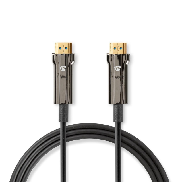 Nedis Aktiva Optiska Ultra High Speed HDMI Kabel med Ethernet | HDMI™ Kontakt | HDMI™ Kontakt | 8K@60Hz | 48 Gbps | 10.0 m | Rund | PVC | Svart | Presentbox