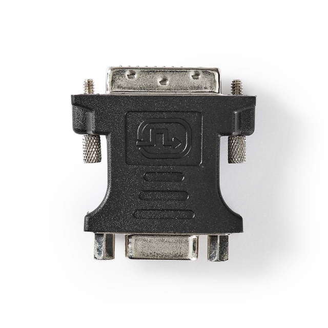 Nedis DVI adapter | DVI-I 24+5-Pin Hane | VGA hona 15p | Nickelplaterad | Rak | PVC | Svart | Låda