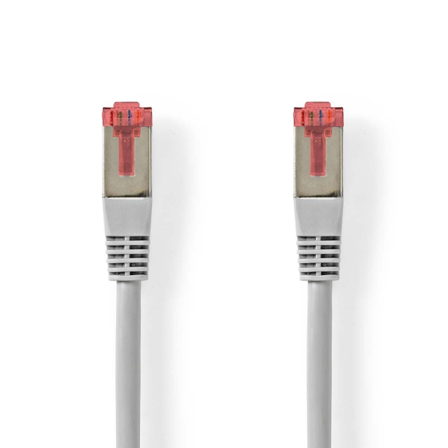 Cat 6 kabel | RJ45 hane | RJ45 hane | S/FTP | 30.0 m | Rund | PVC | Grå | Tag