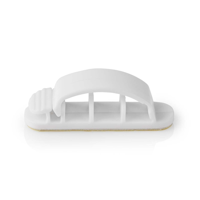 Nedis Kabelhantering | Kabelklämma | Låst | 3 st. | Antal platser: 3 Skivor | Maximal kabeltjocklek: 7.5 mm | Polypropylene | Vit