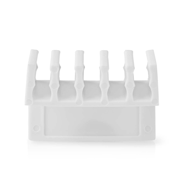 Nedis Kabelhantering | Kabelklämma | Klicka och Go | 2 st. | Antal platser: 5 Skivor | Maximal kabeltjocklek: 7.1 mm | Polypropylene | Vit