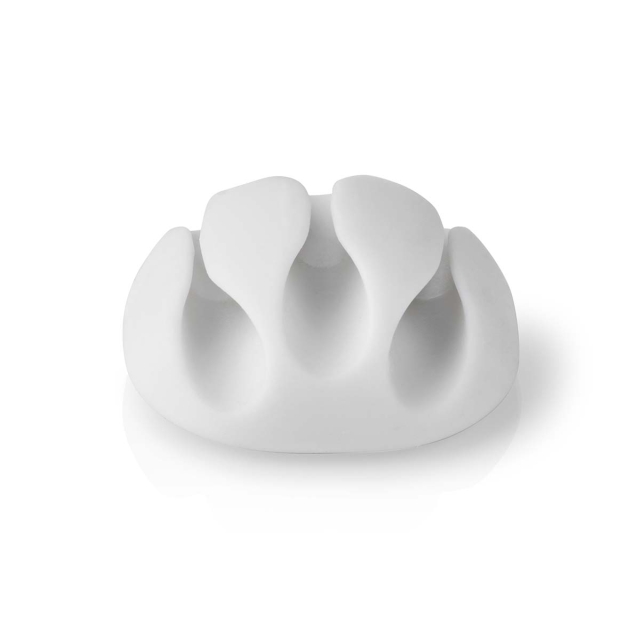 Nedis Kabelhantering | Kabelklämma | Klicka och Go | 4 st. | Antal platser: 3 Skivor | Maximal kabeltjocklek: 5.3 mm | TPE | Vit