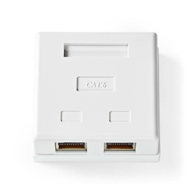 Nedis Nätverksvägglåda | Ytmontering | 2-Port port(s) | STP CAT6 | Rak | Hona | Guldplaterad | PVC | Vit | Kuvert